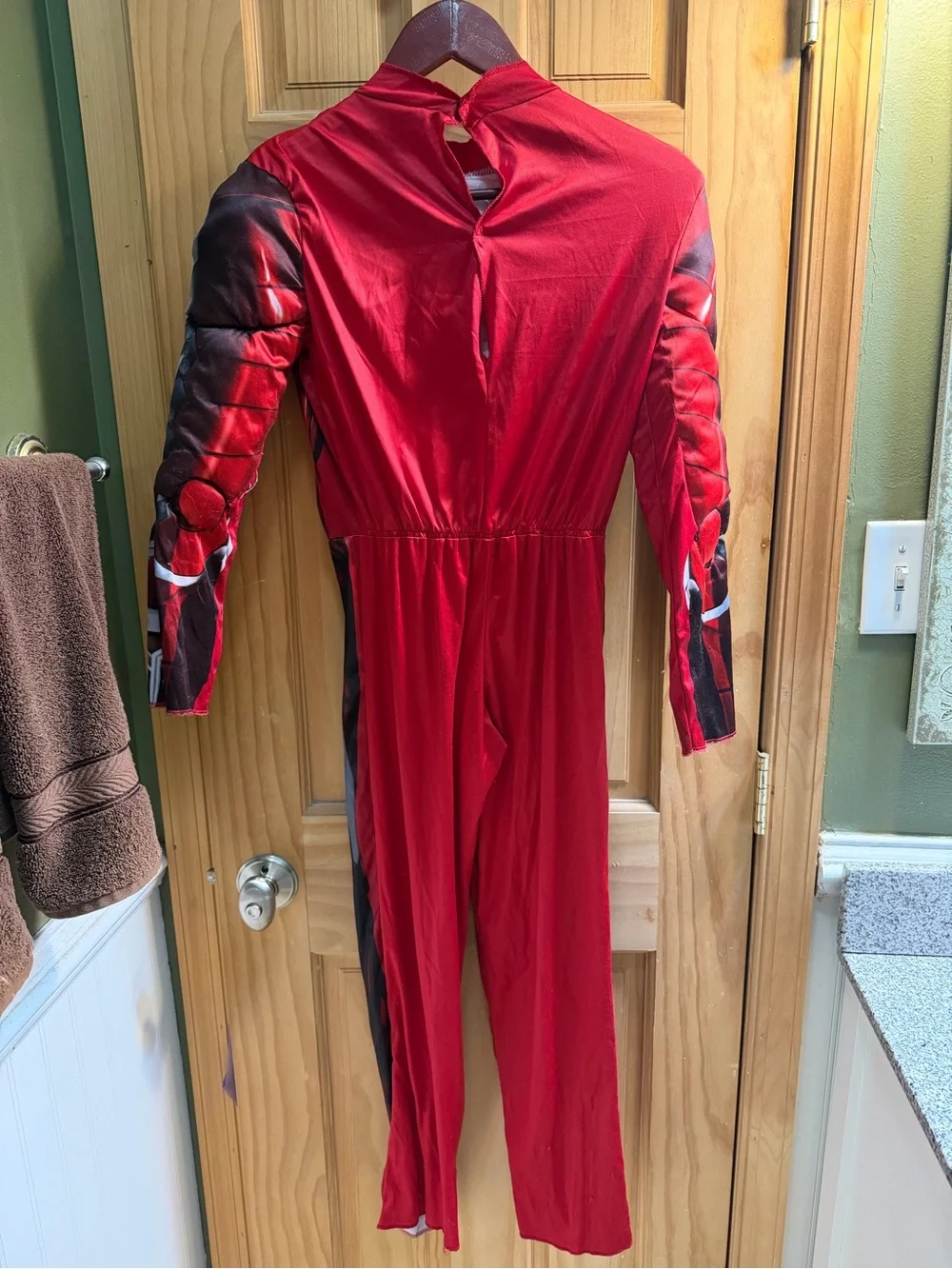 Iron Man Red and Silver Padded Superhero Jumpsuit Costume